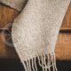 Wool blanket with fringes "Jaukumas" beige